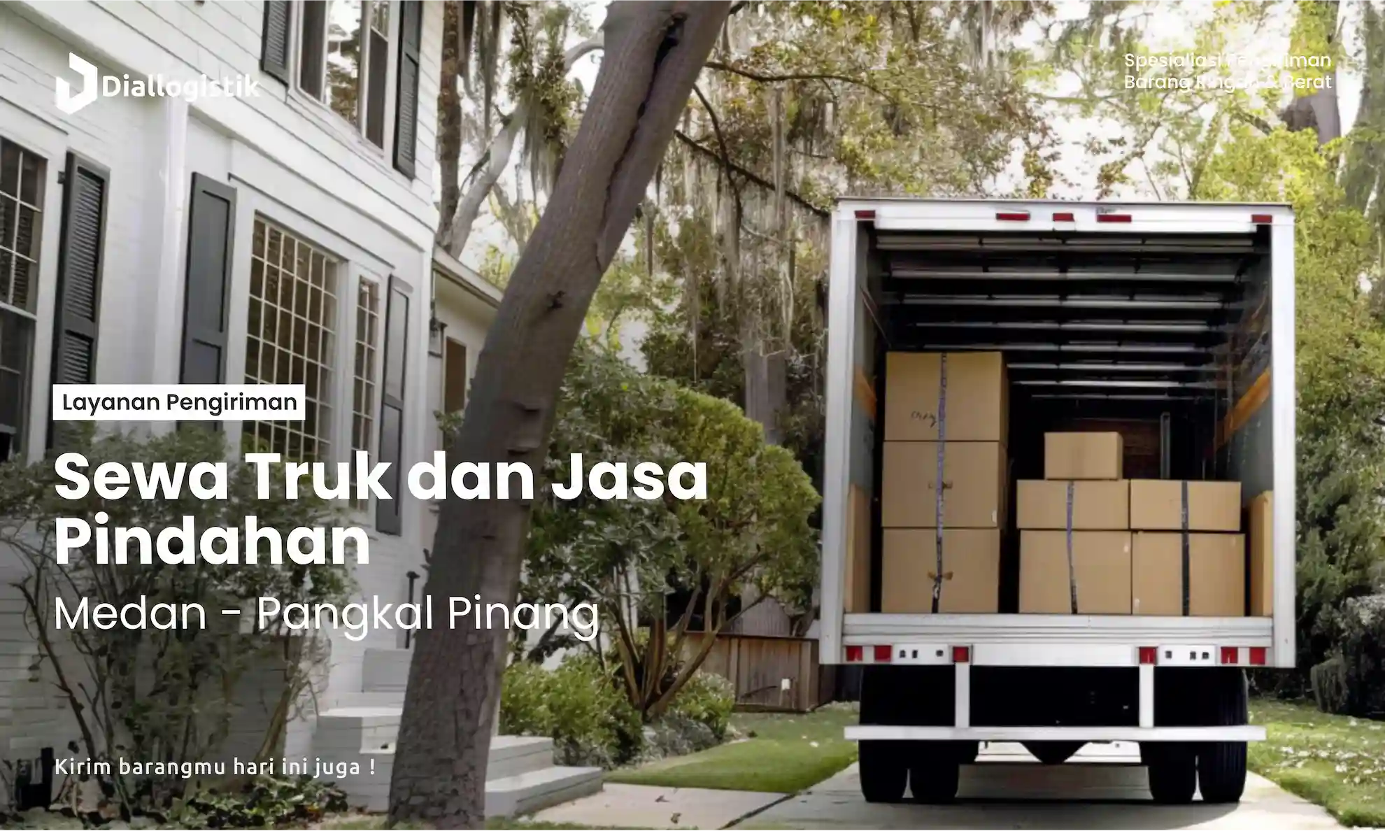 jasa sewa truk medan pangkal pinang dengan diallogistik